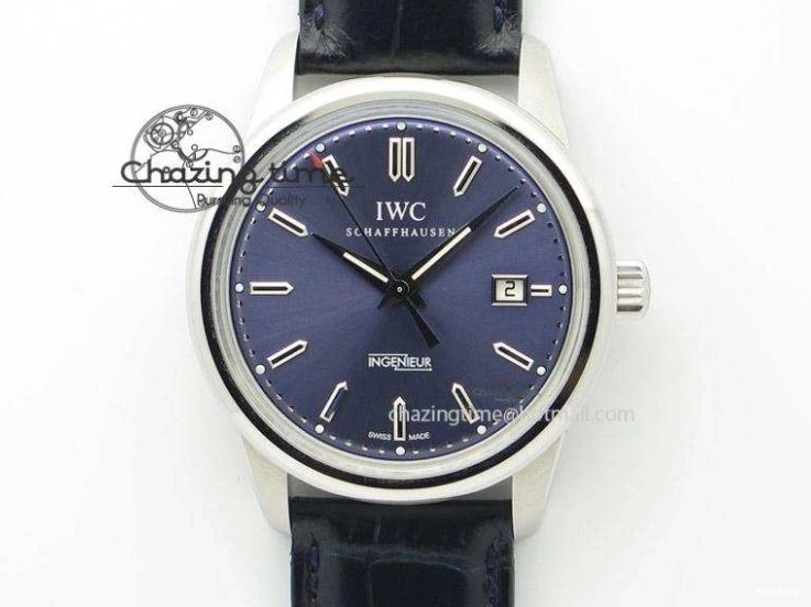 MIROTIME 0124 Supportive Big Pilot IW501008 “Boutique London” SS ZF Best Edition Blue Dial on Blue Leather Strap A 7106